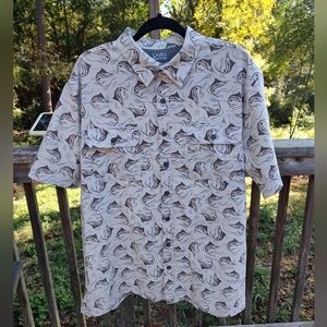 XL Croft & Barrow Men's Quick Dry Button Down Nautical Print Shirt